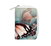 FHESDCW Beau sac à cartes en cuir avec fermeture éclair et 20 emplacements pour cartes de débit, style, 16 x 11,5 cm, Style :, 16x11.5cm