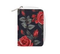 FHESDCW Beau sac à cartes en cuir avec fermeture éclair et 20 emplacements pour cartes de débit, style élégant, 16 x 11,5 cm, Style :, 16x11.5cm