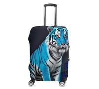 FHESDCW Blue Rose Tiger - Housses de bagage lavables pour valises, accessoires de voyage, anti-rayures et anti-poussière pour bagages de 48,3 à 81,3 cm, Style :, L, Classique.