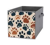 FHESDCW Boîte de rangement pliable en forme de patte de chien avec poignées, cubes de rangement Oxford durable, 1 organiseur de placard pliable pour la maison, l'étagère, le bureau, les voyages
