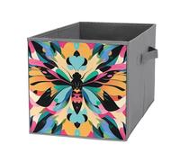 FHESDCW Boîte de rangement pliable mignonne et colorée avec poignées, cubes de rangement Oxford durables, 1 organiseur de placard pliable pour la maison, l'étagère, le bureau, les voyages