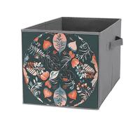 FHESDCW Boîte de rangement pliable noire réversible avec poignées, cubes de rangement Oxford durables, 1 organiseur de placard pliable pour la maison, l'étagère, le bureau, les voyages