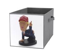 FHESDCW Cartoon President Boîte de rangement pliable avec poignées, cubes de rangement Oxford durable, 1 organiseur de placard pliable pour la maison, l'étagère, le bureau, les voyages
