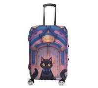 FHESDCW Cat And Magic Castle Gate Housse de bagage pour valises, accessoires de voyage lavables, anti-rayures et anti-poussière pour bagages de 48,3 à 81,3 cm, Style :, M, Classique