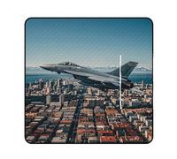 FHESDCW Couverture de pique-nique Fighter Jets Fly Over Cities avec sac fourre-tout à fermeture éclair, imperméable, portable, tapis d'extérieur léger et pliable pour la plage, le camping, le parc