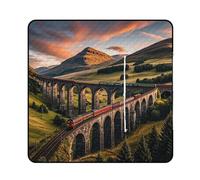 FHESDCW Couverture de pique-nique Sunset Over Elevated Bridge avec sac fourre-tout à fermeture éclair, imperméable, portable, tapis d'extérieur léger et pliable pour la plage, le camping, le parc, 150