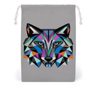 FHESDCW Coyote, sac à cordon en toile avec cordon de serrage, pochettes réutilisables pour bijoux, sacs de rangement lavables pour cadeaux, bonbons, cosmétiques, 12 x 18 cm