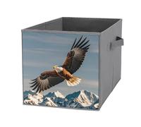 FHESDCW Eagles Boîte de rangement pliable avec poignées, cubes de rangement Oxford durable, 1 organiseur de placard pliable pour la maison, l'étagère, le bureau, les voyages