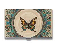 FHESDCW Flourishing Garden - Porte-cartes de visite professionnel avec fermeture à boucle, compact et portable pour employés de bureau, style, taille unique, classique