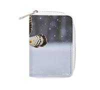 FHESDCW Flying White Eagle Porte-cartes en cuir avec 20 emplacements pour cartes de crédit et fermeture éclair pour homme et femme
