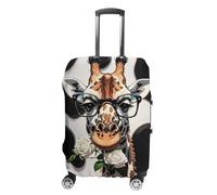 FHESDCW Giraffe The Rose Housse de bagage pour valises, accessoires de voyage lavables, anti-rayures et anti-poussière pour bagages de 48,3 à 81,3 cm, Style :, S, Classique.
