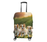 FHESDCW Happy Little Dog - Housses de bagage pour valises, accessoires de voyage lavables, anti-rayures et anti-poussière pour bagages de 48,3 à 81,3 cm, Style :, XL, Classique.