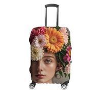 FHESDCW Head Wear Housse de bagage en forme de vortex floral pour valises, accessoires de voyage lavables, anti-rayures et anti-poussière pour bagages de 48,3 à 81,3 cm, Style :, L, Classique.