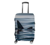 FHESDCW Housse de bagage à eau en forme d'aileron de requin pour valises, accessoires de voyage lavables, anti-rayures et anti-poussière pour bagages de 48,3 à 81,3 cm, Style :, S, Classique.