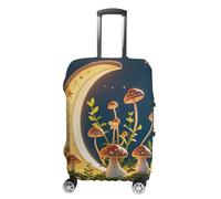 FHESDCW Housse de bagage champignon lune et étoiles pour valises, accessoires de voyage lavables, protection anti-rayures et anti-poussière pour valises de 48,3 à 81,3 cm, Style :, XL, Classique.