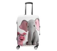 FHESDCW Housse de bagage éléphant et piggie pour valise, accessoires de voyage lavables, anti-rayures et protection contre la poussière, convient aux bagages de 48,3 à 81,3 cm, Style :, XL, Classique