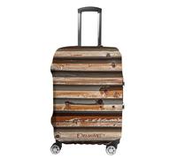 FHESDCW Housse de bagage en bois pour valises, accessoires de voyage lavables, anti-rayures et anti-poussière, convient aux bagages de 48,3 à 81,3 cm, Style :, S, Classique.