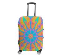 FHESDCW Housse de bagage mandala dégradée pour valises, accessoires de voyage lavables, protection anti-rayures et anti-poussière pour bagages de 48,3 à 81,3 cm, Style :, L, Classique.