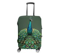 FHESDCW Housse de bagage paon avec pompons pour valises, accessoires de voyage lavables, protection anti-rayures et anti-poussière pour bagages de 48,3 à 81,3 cm, Style :, XL, Classique