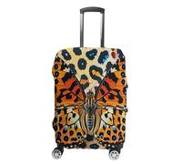 FHESDCW Housse de bagage pour valise, motif papillon et léopard, accessoires de voyage lavables, protection anti-rayures et anti-poussière pour bagages de 48,3 à 81,3 cm, Style :, L, Classique.
