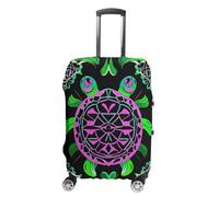 FHESDCW Housse de bagage psychédélique tortue de mer pour valises, accessoires de voyage lavables, anti-rayures et anti-poussière pour bagages de 48,3 à 81,3 cm, Style :, M, Classique