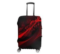 FHESDCW Housses de bagage à fond noir et rouge pour valises, accessoires de voyage lavables, protection anti-rayures et anti-poussière pour valises de 48,3 à 81,3 cm, Style :, L, Classique