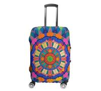 FHESDCW Housses de bagage colorées mandala pour valises, accessoires de voyage lavables, anti-rayures et anti-poussière pour valises de 48,3 à 81,3 cm, Style :, L, Classique.