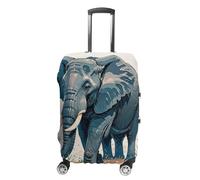 FHESDCW Housses de bagage de style aquarelle éléphant pour valises, accessoires de voyage lavables, protection anti-rayures et anti-poussière pour valises de 48,3 à 81,3 cm, Style :, XL, Classique.