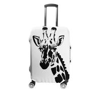 FHESDCW Housses de bagage pour valises, accessoires de voyage lavables, anti-rayures et anti-poussière pour valises de 48,3 à 81,3 cm, motif girafe noire et blanche, Style :, S, Classique
