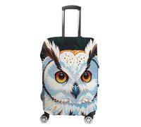 FHESDCW Housses de bagage pour valises, accessoires de voyage lavables, anti-rayures et anti-poussière pour bagages de 48,3 à 81,3 cm, blanc hibou, Style :, S, Classique