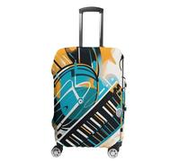 FHESDCW Housses de bagage pour valises, instruments de musique dessinés à la main, accessoires de voyage, protection anti-rayures et anti-poussière pour bagages de 48,3 à 81,3 cm, Style :, XL