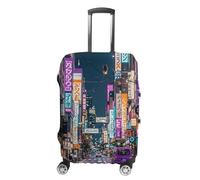 FHESDCW Housses de bagage Tokyo Streets pour valises, accessoires de voyage lavables, anti-rayures et anti-poussière pour bagages de 48,3 à 81,3 cm, violet, Style :, M, Classique.