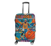 FHESDCW Housses de bagages cool sur le thème du basket-ball, accessoires de voyage lavables, anti-rayures et anti-poussière pour valises de 48,3 à 81,3 cm, Style :, L, Classique.