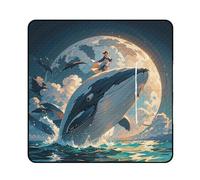 FHESDCW Illustration d'une baleine Couverture de pique-nique avec sac fourre-tout zippé, couverture d'extérieur imperméable, portable, légère, pliable pour la plage, le camping, le parc, 200 x 200 cm