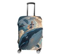 FHESDCW Illustration d'une baleine Housses de bagage pour valises, accessoires de voyage lavables, anti-rayures et protection contre la poussière, convient aux bagages de 48,3 à 81,3 cm, Style :, L