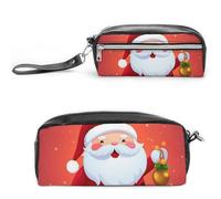 FHESDCW Jolie trousse à crayons de grande capacité avec fermeture éclair, trousse à maquillage étanche à suspendre pour voyage, trousse à crayons en cuir vintage pour homme et femme