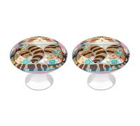 FHESDCW Lot de 2 boutons d'armoire en acier inoxydable avec vis, poignées de tiroir en forme de chat endormi, installation facile, poignées d'armoire modernes pour cuisine, salle de bain, commode