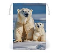 FHESDCW Lot de 2 sacs en toile avec cordon de serrage, réutilisables, sacs de rangement lavables pour cadeaux, bonbons, cosmétiques, 12 x 18 cm