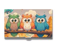 FHESDCW Lot de 3 porte-cartes de visite pour homme et femme, étui professionnel avec fermeture à boucle, compact et portable pour employés de bureau, style, taille unique, classique