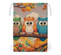 FHESDCW Lot de 3 sacs en toile avec cordon de serrage, réutilisables, sacs de rangement lavables pour cadeaux, bonbons, cosmétiques, 20 x 25 cm