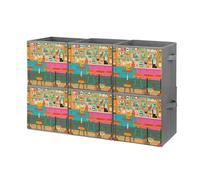 FHESDCW Lot de 6 boîtes de rangement pliables avec poignées, cubes de rangement Oxford durables, pour la maison, l'étagère, le bureau, les voyages