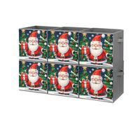 FHESDCW Lot de 6 boîtes de rangement pliables en Oxford durable avec poignées, pour la maison, l'étagère, le bureau, les voyages