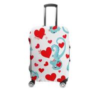 FHESDCW Love Little Dragon - Housses de bagage pour valises, accessoires de voyage lavables, anti-rayures et anti-poussière, pour bagages de 48,3 à 81,3 cm, Style :, S, Classique