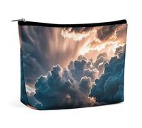 FHESDCW Magnifique trousse de maquillage en cuir synthétique imperméable avec fermeture éclair pour femme