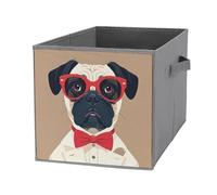 FHESDCW Old Fashion Khabby Boîte de rangement pliable avec poignées, cubes de rangement Oxford durables, 1 organiseur de placard pliable pour la maison, l'étagère, le bureau, les voyages