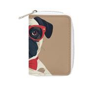FHESDCW Old Fashion Khabby Porte-cartes en cuir pour homme et femme avec 20 emplacements pour cartes et fermeture éclair