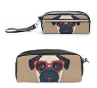 FHESDCW Old Fashion Khabby Trousse à crayons en cuir vintage avec fermeture éclair - Étanche - Pour voyage - Pour homme et femme