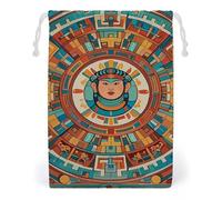 FHESDCW Patterns of Ancient Civilization Figures Sac en toile avec cordon de serrage, pochettes à bijoux de voyage réutilisables, sacs de rangement lavables pour cadeaux, bonbons, cosmétiques 12 x 18