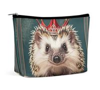 FHESDCW Petite trousse de maquillage en forme de couronne pour femme en cuir synthétique étanche avec fermeture éclair - Organiseur de maquillage portable de voyage