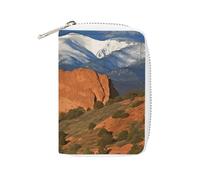 FHESDCW Pikes Peak Colorado Étui en cuir avec porte-cartes et 20 emplacements pour cartes de débit, 16 x 11,5 cm, Style :, 16x11.5cm